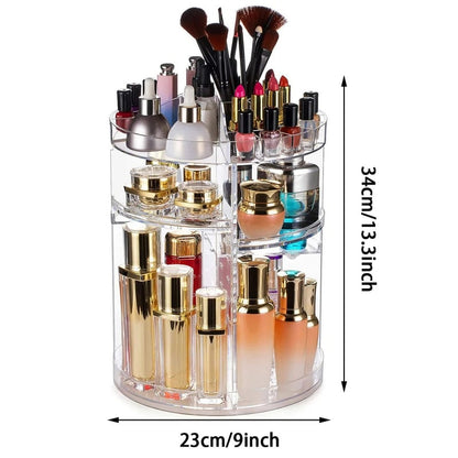 ORGANIZADOR DE MAQUILLAJE GIRATORIO 360°